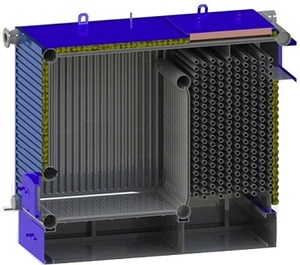 Котел водогрейный КВр-0,35 Водогрейный котёл КВр-0,35 тепловой мощностью 0,35 МВт (350 кВт), используемый в системах вентиляции, отопления, водоснабжения в отопительных котельных малой мощности в ЖКХ и промышленных отраслях. Котлы КВр-0,35 используются для нагрева воды температурой не более 95°С с рабочим давлением до 0,6 МПа для централизованного отопления. Котёл КВр-0,35 используется в закрытых и открытых системах отопления с принудительной циркуляцией воды.